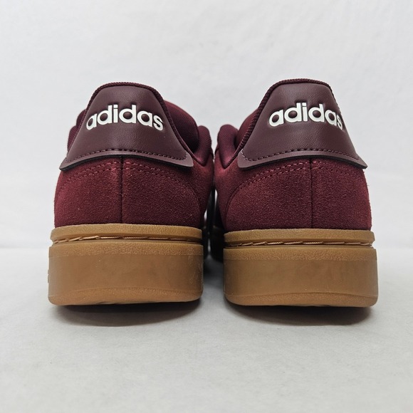 Adidas Grand Court Alpha 00s Sneakers JQ3009 Burgundy Suede Gum Mens Size 10 - Picture 6 of 12